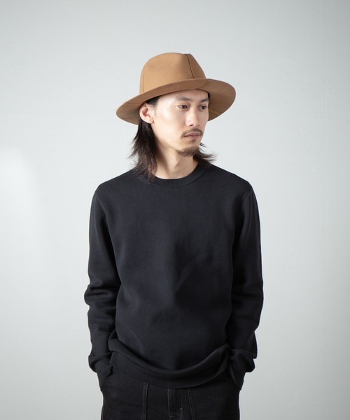 RACAL(ラカル)の「Cutting 4Panel Packable Fedora Hat / カッティング4パネルパッカブル帽体ハット(ハット・メンズ・ブラック/ベージュ・LARGE/MEDIUM)」の22枚目の写真