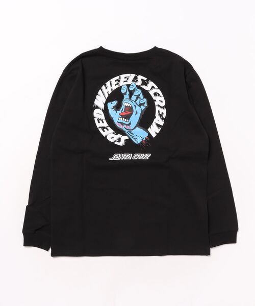 SANTA CRUZ(サンタクルーズ)の「SANTACRUZ/サンタクルーズ Scream Strip L/S T キッズ ロンT 25A603-42(Tシャツ/カットソー・キッズ・ホワイト/ブラック・140cm/150cm/160cm/130cm)」の3枚目の写真