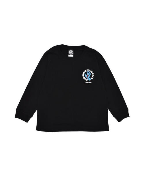 SANTA CRUZ(サンタクルーズ)の「SANTACRUZ/サンタクルーズ Scream Strip L/S T キッズ ロンT 25A603-42(Tシャツ/カットソー・キッズ・ホワイト/ブラック・140cm/150cm/160cm/130cm)」の4枚目の写真