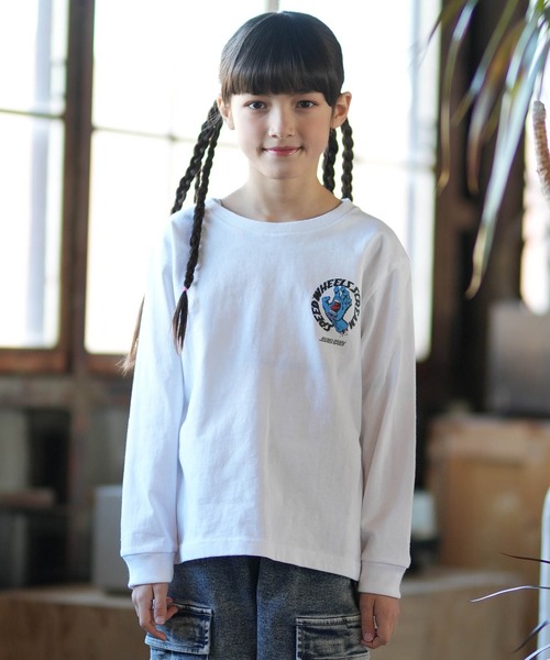 SANTA CRUZ(サンタクルーズ)の「SANTACRUZ/サンタクルーズ Scream Strip L/S T キッズ ロンT 25A603-42(Tシャツ/カットソー・キッズ・ホワイト/ブラック・140cm/150cm/160cm/130cm)」の14枚目の写真