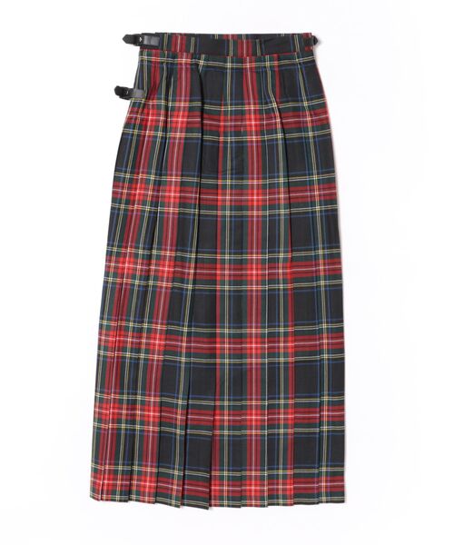 O'NEIL OF DUBLIN ダブルベルト ロングキルトスカート マキシ丈