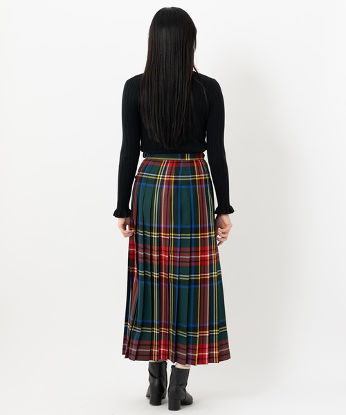 O'NEIL OF DUBLIN ダブルベルト ロングキルトスカート マキシ丈