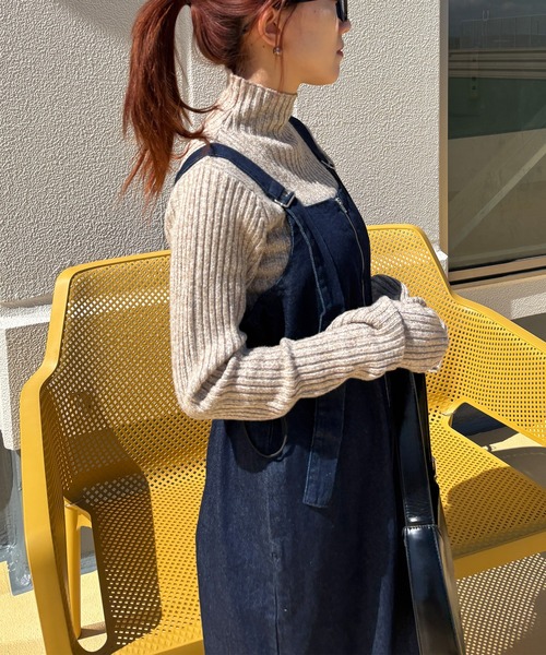 ISOOK（アイスー）の「【ISOOK / アイスー】ウォーマータートルリブセーター / 指穴 サムホール フィンガーホール リブニット ハイネック ミドル丈 ロングスリーブ 長袖 ミックスニット アイボリー チャコール ブラウン ZOZOTOWN限定（ニット/セーター・レディース・アイボリー/チャコール/ブラウン・FREE）」の20枚目の写真