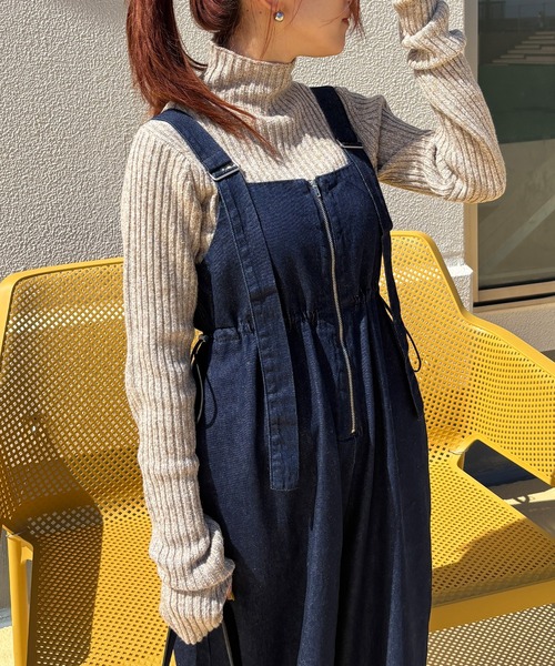 ISOOK（アイスー）の「【ISOOK / アイスー】ウォーマータートルリブセーター / 指穴 サムホール フィンガーホール リブニット ハイネック ミドル丈 ロングスリーブ 長袖 ミックスニット アイボリー チャコール ブラウン ZOZOTOWN限定（ニット/セーター・レディース・アイボリー/チャコール/ブラウン・FREE）」の21枚目の写真