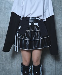 Re:CRYPT（リクリプト）の「配色ラップスカート / バックル（スカート）」