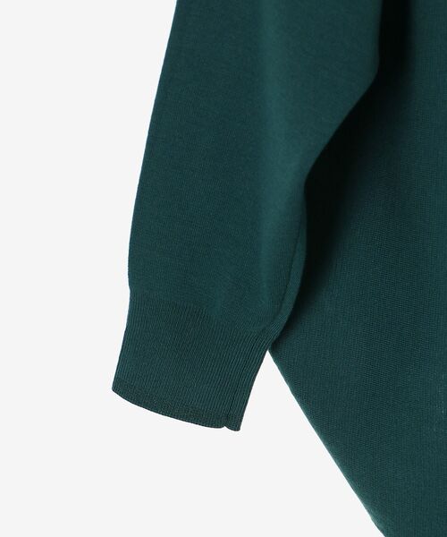 le.coeur blanc(ルクールブラン)の「《手洗い可能》ミラノリブラメ入り裾ラウンドニット(ニット/セーター・レディース・ブラウン/ラベンダー/ライトグレー/グリーン/アイボリー/ブラック/イエロー・38)」の13枚目の写真