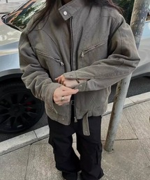 VIBGYOR（ヴィブジョー）の「【LAMPOON】デニムシングルライダースジャケット（ライダースジャケット）」