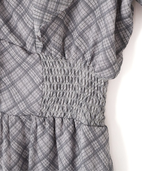 JILL by JILL STUART(ジルバイジルスチュアート)の「◇ベロア配色チェックラッフルワンピース(ワンピース・レディース・パープル系その他/グレー系その他/グリーン系その他・FREE)」の22枚目の写真