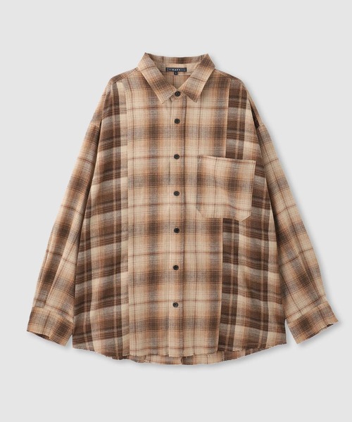 NAVY(ネイビー)の「nAvy オンブレチェック切り替えネルシャツ(シャツ/ブラウス・メンズ・ブルー/ブラック/ブラウン・M/S/XL/L)」の16枚目の写真
