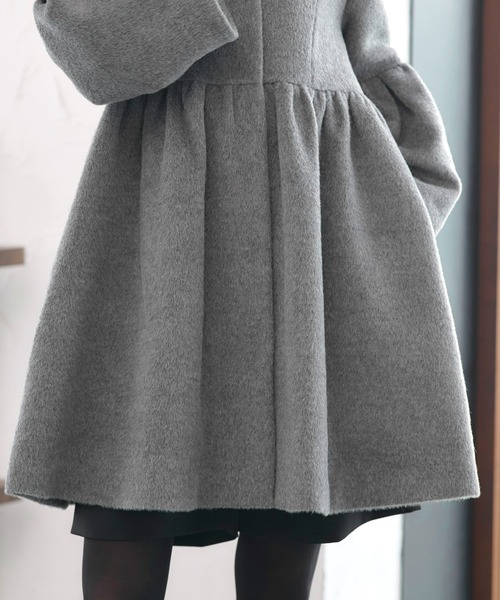 レース襟 付き ウールコート ｜ アウター / コート / ロングコート