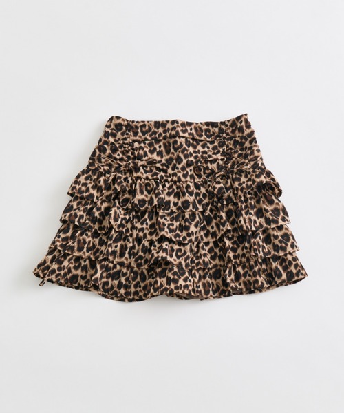 OLIVE des OLIVE（オリーブデオリーブ）の「ウエストドロストティアードスカート（スカート・レディース・アイボリー/レオパード/オフホワイト・FREE）」の8枚目の写真
