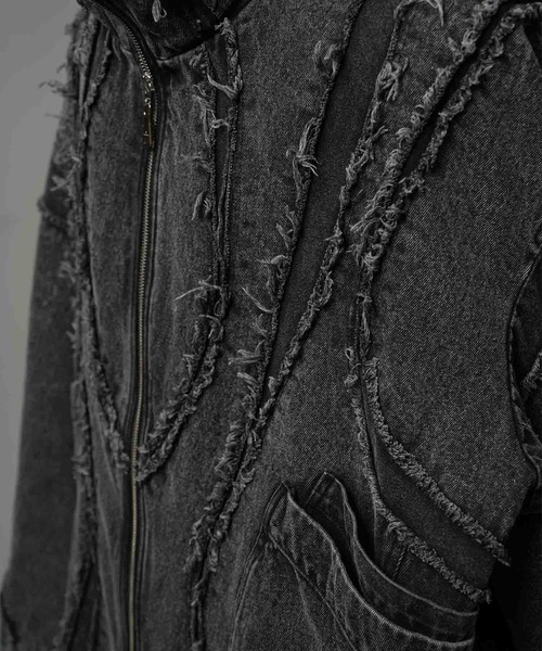MAISON SPECIAL(メゾンスペシャル)の「《UNISEX》Prime-Over Denim Switching Alien Blouson/プライムオーバーデニム切り替えエイリアンブルゾン【MAISON SPECIAL/メゾンスペシャル】■セットアップ対応■(ブルゾン・メンズ・ブラック/ライトグレー・1/0/2)」の16枚目の写真