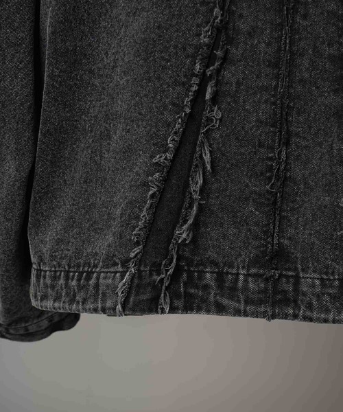 MAISON SPECIAL(メゾンスペシャル)の「《UNISEX》Prime-Over Denim Switching Alien Blouson/プライムオーバーデニム切り替えエイリアンブルゾン【MAISON SPECIAL/メゾンスペシャル】■セットアップ対応■(ブルゾン・メンズ・ブラック/ライトグレー・1/0/2)」の7枚目の写真