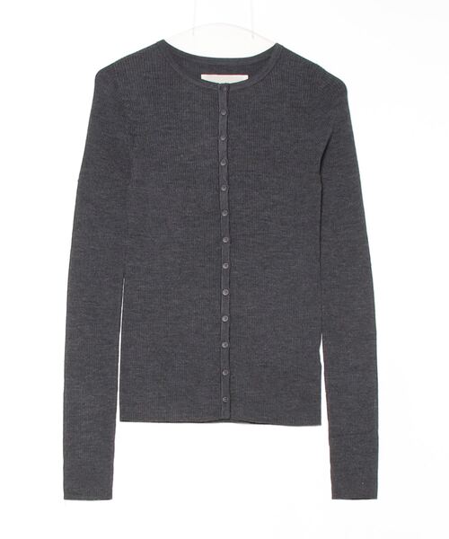 トゥデイフル　Silkwool Knit Cardigan チャコールグレー TODAYFUL/トゥデイフル】 Silkwool Knit Cardigan（カーディガン