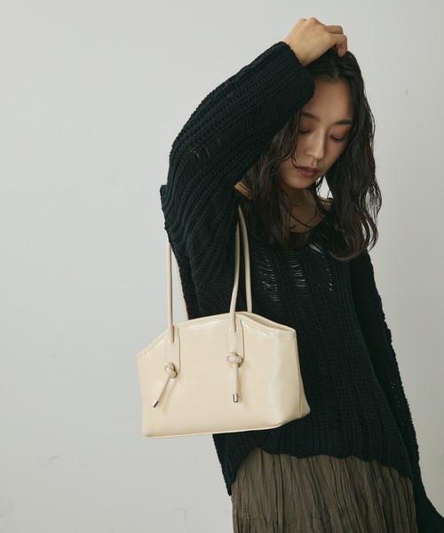 Lunea（ルネア）の「レトロエコレザーショルダーバッグ（ショルダーバッグ・レディース・ブラック/ブラウン/ホワイト・FREE）」の14枚目の写真