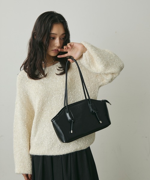 Lunea（ルネア）の「レトロエコレザーショルダーバッグ（ショルダーバッグ・レディース・ブラック/ブラウン/ホワイト・FREE）」の15枚目の写真