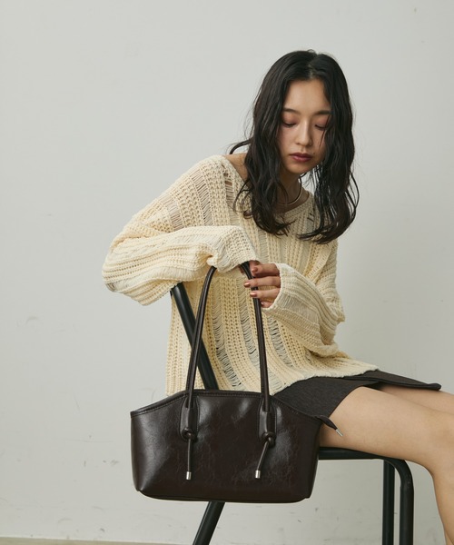 Lunea（ルネア）の「レトロエコレザーショルダーバッグ（ショルダーバッグ・レディース・ブラック/ブラウン/ホワイト・FREE）」の19枚目の写真