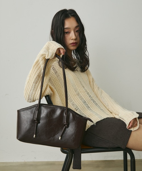 Lunea（ルネア）の「レトロエコレザーショルダーバッグ（ショルダーバッグ・レディース・ブラック/ブラウン/ホワイト・FREE）」の21枚目の写真