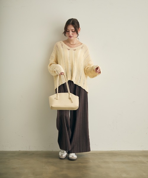 Lunea（ルネア）の「レトロエコレザーショルダーバッグ（ショルダーバッグ・レディース・ブラック/ブラウン/ホワイト・FREE）」の7枚目の写真