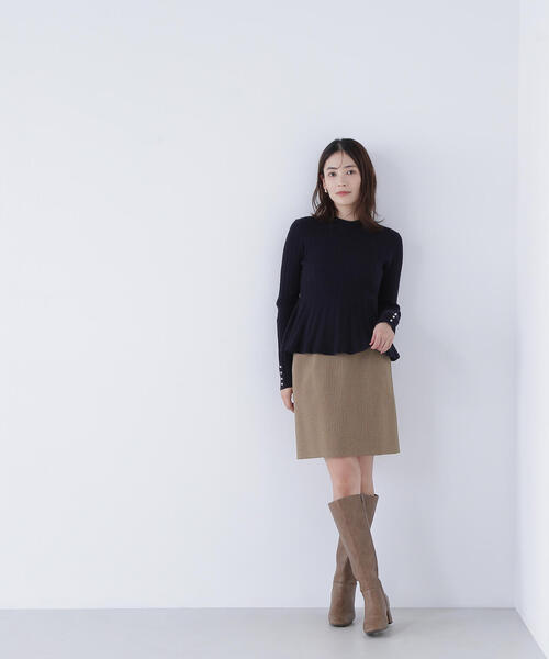 NATURAL BEAUTY BASIC(ナチュラルビューティーベーシック)の「◇ケーブルペプラムニット(ニット/セーター・レディース・ネイビー/ライトグリーン/オフホワイト・FREE)」の10枚目の写真