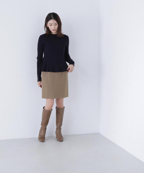 NATURAL BEAUTY BASIC(ナチュラルビューティーベーシック)の「◇ケーブルペプラムニット(ニット/セーター・レディース・ネイビー/ライトグリーン/オフホワイト・FREE)」の14枚目の写真