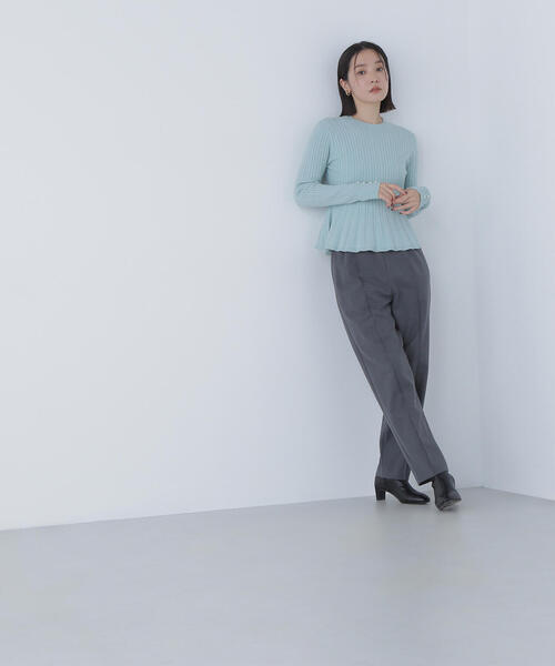 NATURAL BEAUTY BASIC(ナチュラルビューティーベーシック)の「◇ケーブルペプラムニット(ニット/セーター・レディース・ネイビー/ライトグリーン/オフホワイト・FREE)」の17枚目の写真