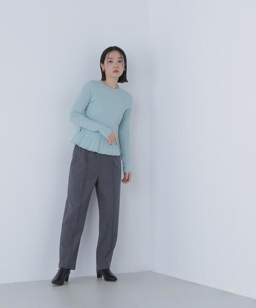 NATURAL BEAUTY BASIC(ナチュラルビューティーベーシック)の「◇ケーブルペプラムニット(ニット/セーター・レディース・ネイビー/ライトグリーン/オフホワイト・FREE)」の19枚目の写真