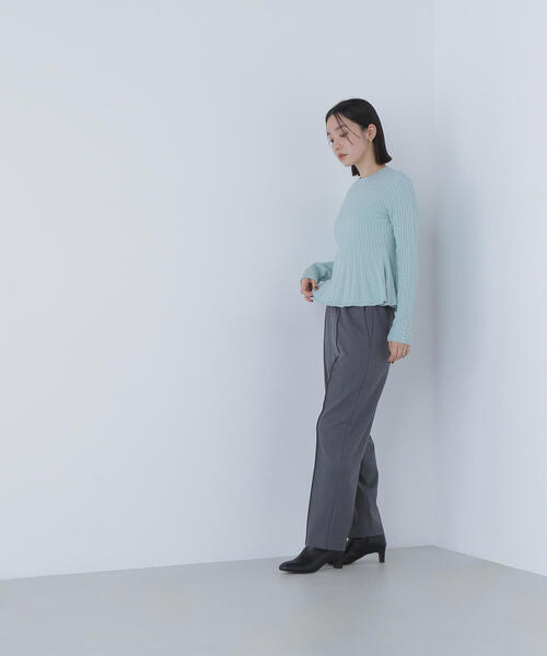 NATURAL BEAUTY BASIC(ナチュラルビューティーベーシック)の「◇ケーブルペプラムニット(ニット/セーター・レディース・ネイビー/ライトグリーン/オフホワイト・FREE)」の21枚目の写真