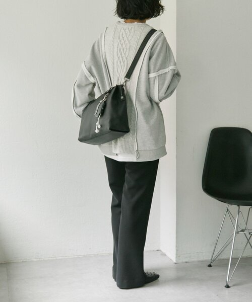 本革/A4サイズ対応》2wayスクエアショルダーバッグ（ショルダーバッグ