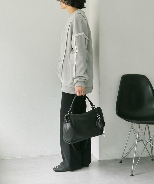 本革/A4サイズ対応》2wayスクエアショルダーバッグ（ショルダーバッグ