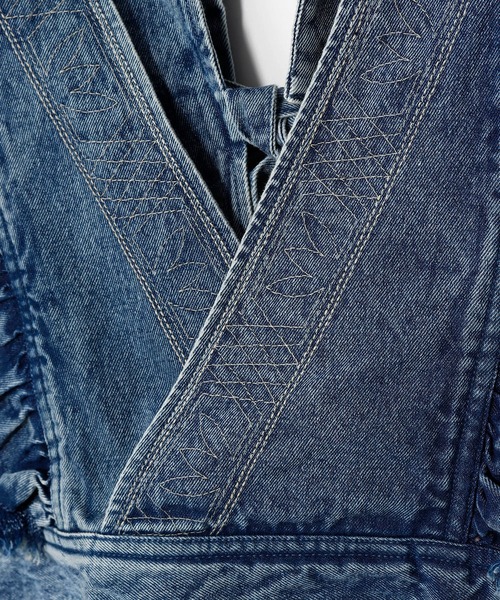 チャイハネ（チャイハネ）の「【チャイハネ】ディルバル ベスト風トップス（ベスト・レディース・ダークブルー/ライトブルー・FREE）」の6枚目の写真