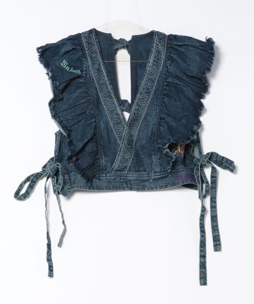 チャイハネ（チャイハネ）の「【チャイハネ】ディルバル ベスト風トップス（ベスト・レディース・ダークブルー/ライトブルー・FREE）」の10枚目の写真