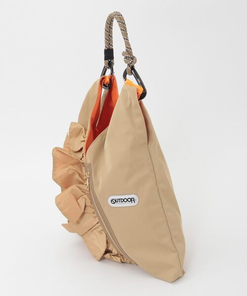 SOFFITTO（ソフィット）の「【RISLEY×OUTDOOR(リズレイ×アウトドア)】トライアングルフリルバッグ［R2501-TFB36］（ショルダーバッグ・レディース・カーキ・FREE）」の16枚目の写真
