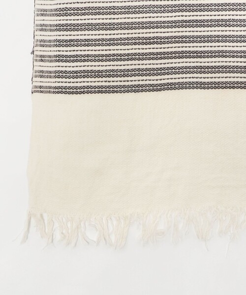 Steven Alan（スティーブンアラン）の「＜Khadi and Co＞STRIPE STOLE 55x180/ストール（ストール/ショール・レディース・オフホワイト・FREE）」の2枚目の写真