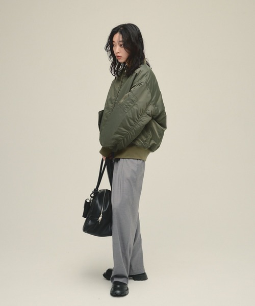 JEANASIS（ジーナシス）の「【eL】MA-1 Blouson/603842（MA-1・レディース・ネイビー/カーキ・FREE）」の4枚目の写真