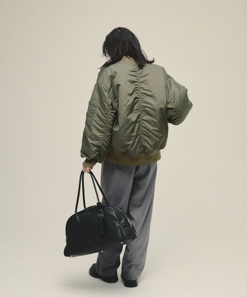 JEANASIS（ジーナシス）の「【eL】MA-1 Blouson/603842（MA-1・レディース・ネイビー/カーキ・FREE）」の5枚目の写真