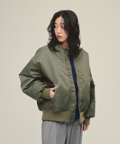 JEANASIS（ジーナシス）の「【eL】MA-1 Blouson/603842（MA-1・レディース・ネイビー/カーキ・FREE）」の6枚目の写真