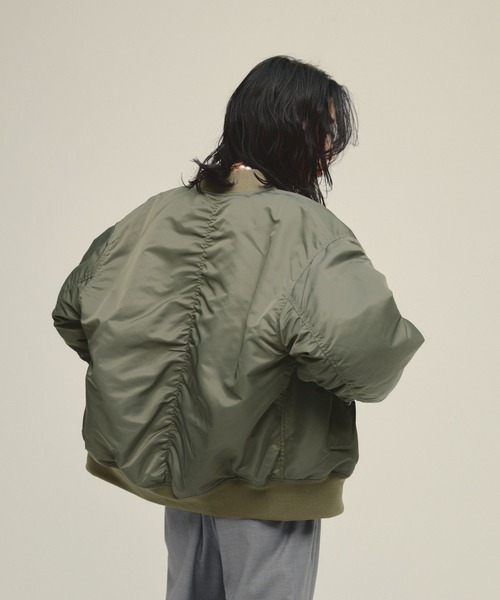 JEANASIS（ジーナシス）の「【eL】MA-1 Blouson/603842（MA-1・レディース・ネイビー/カーキ・FREE）」の7枚目の写真