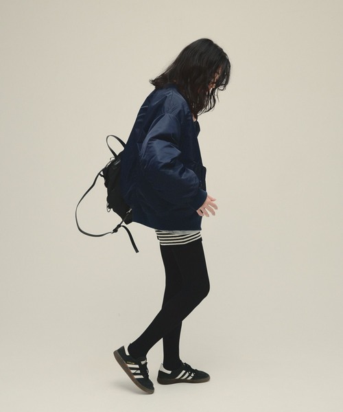 JEANASIS（ジーナシス）の「【eL】MA-1 Blouson/603842（MA-1・レディース・ネイビー/カーキ・FREE）」の9枚目の写真