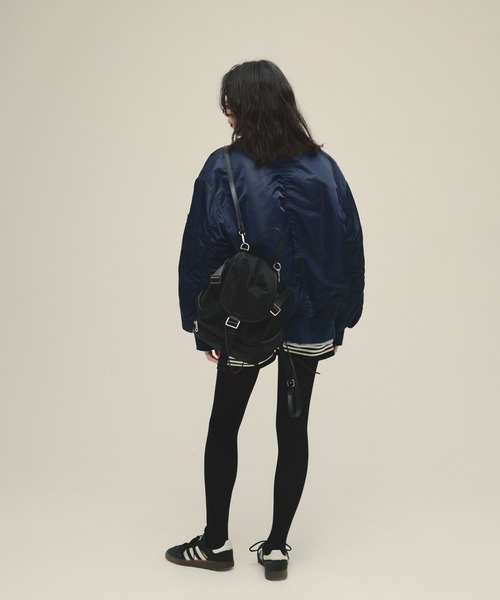 JEANASIS（ジーナシス）の「【eL】MA-1 Blouson/603842（MA-1・レディース・ネイビー/カーキ・FREE）」の10枚目の写真