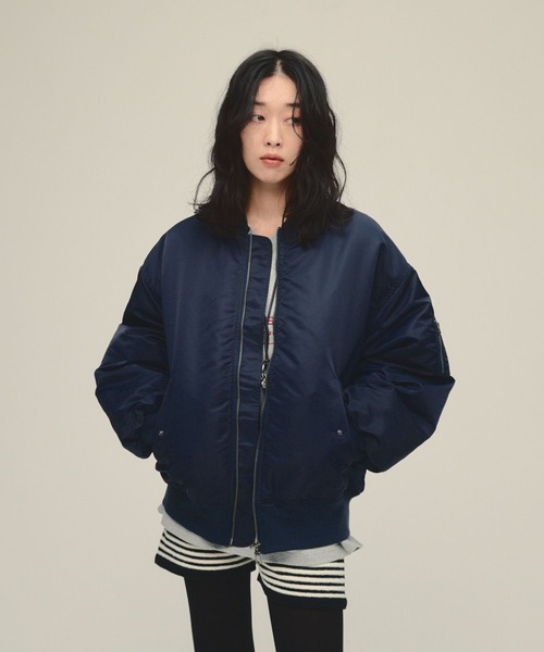 JEANASIS（ジーナシス）の「【eL】MA-1 Blouson/603842（MA-1・レディース・ネイビー/カーキ・FREE）」の11枚目の写真