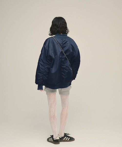 JEANASIS（ジーナシス）の「【eL】MA-1 Blouson/603842（MA-1・レディース・ネイビー/カーキ・FREE）」の11枚目の写真