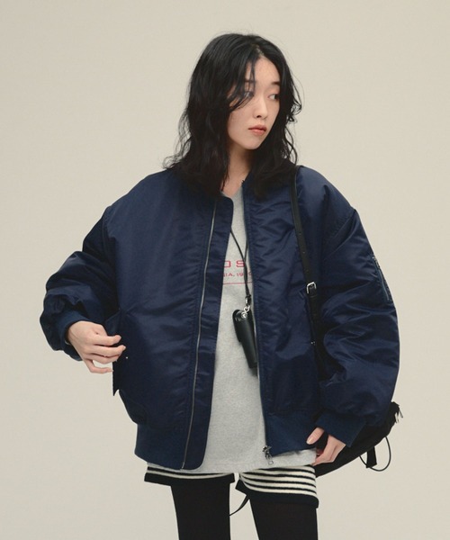 JEANASIS（ジーナシス）の「【eL】MA-1 Blouson/603842（MA-1・レディース・ネイビー/カーキ・FREE）」の16枚目の写真