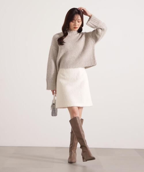 PROPORTION BODY DRESSING（プロポーションボディドレッシング）の「【加藤栞さん着用】シャギーミニスカート / 1215220107（スカート・レディース・ベージュ/ホワイト系その他/グレー・MEDIUM/SMALL）」の22枚目の写真