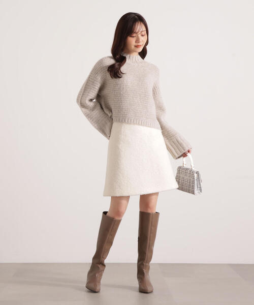 PROPORTION BODY DRESSING（プロポーションボディドレッシング）の「【加藤栞さん着用】シャギーミニスカート / 1215220107（スカート・レディース・ベージュ/ホワイト系その他/グレー・MEDIUM/SMALL）」の21枚目の写真