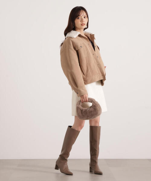 PROPORTION BODY DRESSING（プロポーションボディドレッシング）の「【加藤栞さん着用】シャギーミニスカート / 1215220107（スカート・レディース・ベージュ/ホワイト系その他/グレー・MEDIUM/SMALL）」の14枚目の写真