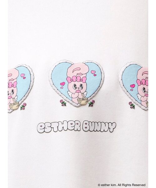 merry jenny（メリージェニー）の「【Esther Bunny×merry jenny】ぷくぷくハート裏起毛トップス（スウェット・レディース・オフホワイト/ライトブルー/ピンク・FREE）」の21枚目の写真