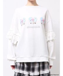 merry jenny（メリージェニー）の「【Esther Bunny×merry jenny】ぷくぷくハート裏起毛トップス（スウェット）」