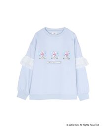 merry jenny（メリージェニー）の「【Esther Bunny×merry jenny】ぷくぷくハート裏起毛トップス（スウェット）」