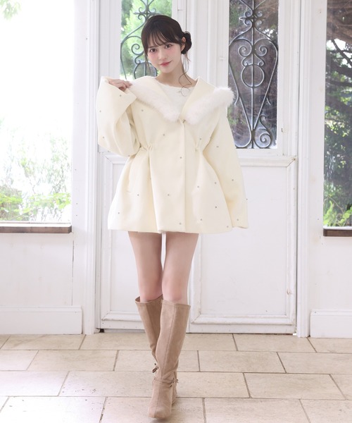 セール】【今すぐお届け可能！】ビジュー付き女の子コート（その他